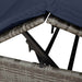 Dubbele ligbed Verstelbaar Zwart 205 x 129 x 200 cm poly rattan