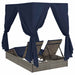 Dubbele ligbed Verstelbaar Zwart 205 x 129 x 200 cm poly rattan