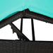 Dubbele ligbed Turquoise 205 x 129 x 200 cm poly rattan