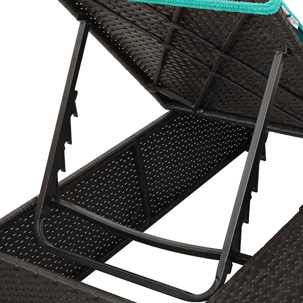Dubbele ligbed Turquoise 205 x 129 x 200 cm poly rattan
