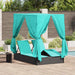 Dubbele ligbed Turquoise 205 x 129 x 200 cm poly rattan