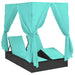 Dubbele ligbed Turquoise 205 x 129 x 200 cm poly rattan