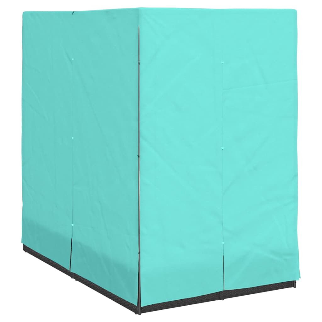Dubbele ligbed Turquoise 205 x 129 x 200 cm poly rattan