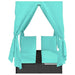 Dubbele ligbed Turquoise 205 x 129 x 200 cm poly rattan