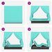 Dubbele ligbed Turquoise 205 x 129 x 200 cm poly rattan