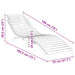Ligstoel Bruin 198 x 55 x 58,5 cm Massief Teakhout