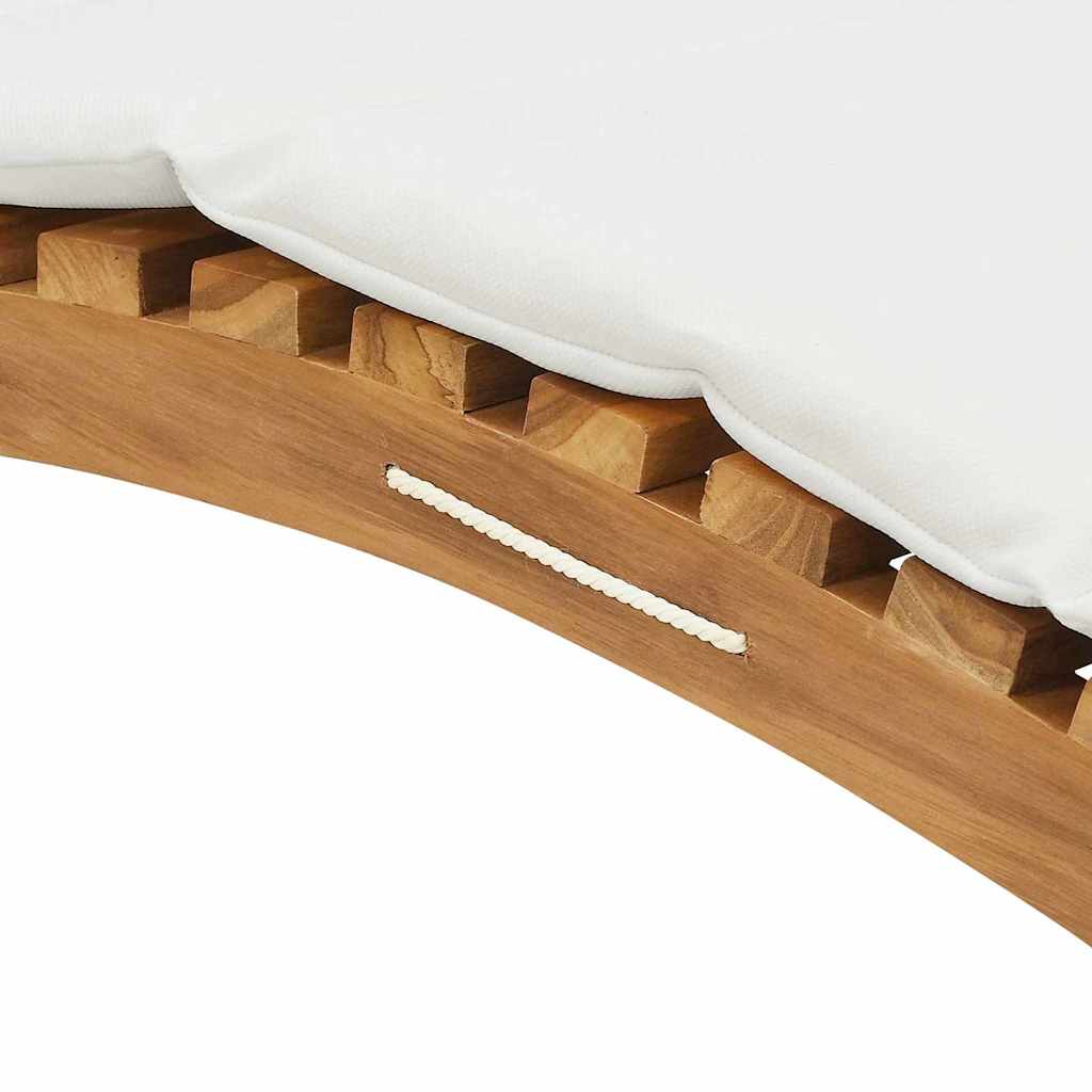 Tuininfurniture Sunlounger met kussen Bruin 198 x 55 x 58,5 cm