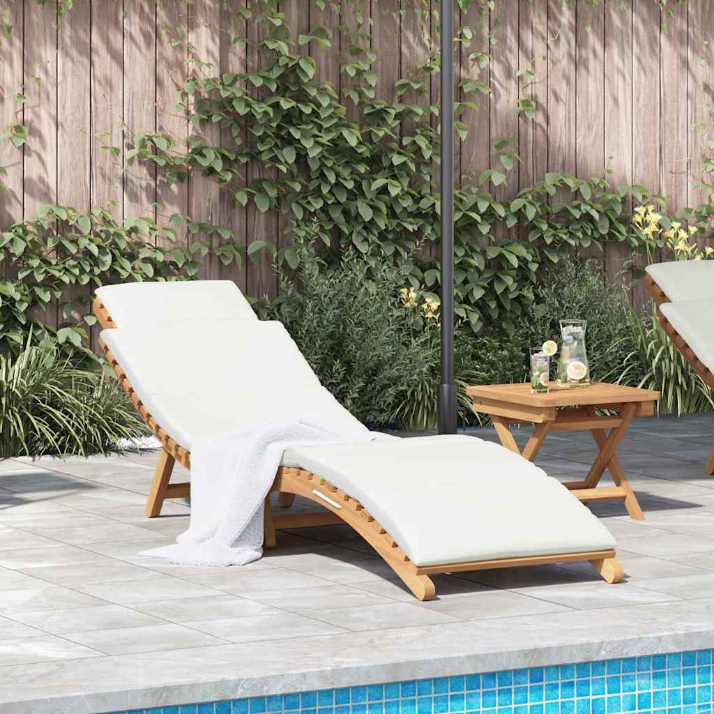 Tuininfurniture Sunlounger met kussen Bruin 198 x 55 x 58,5 cm