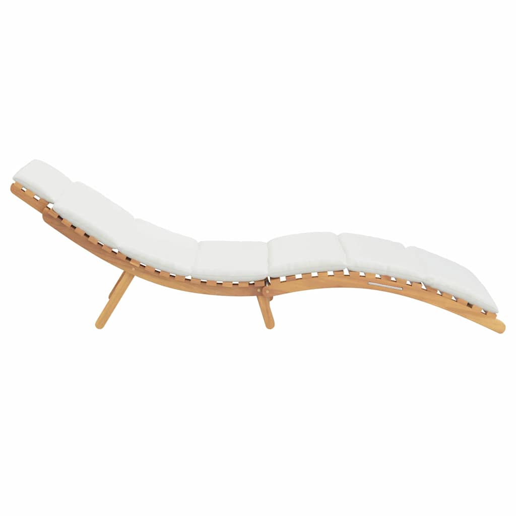 Tuininfurniture Sunlounger met kussen Bruin 198 x 55 x 58,5 cm