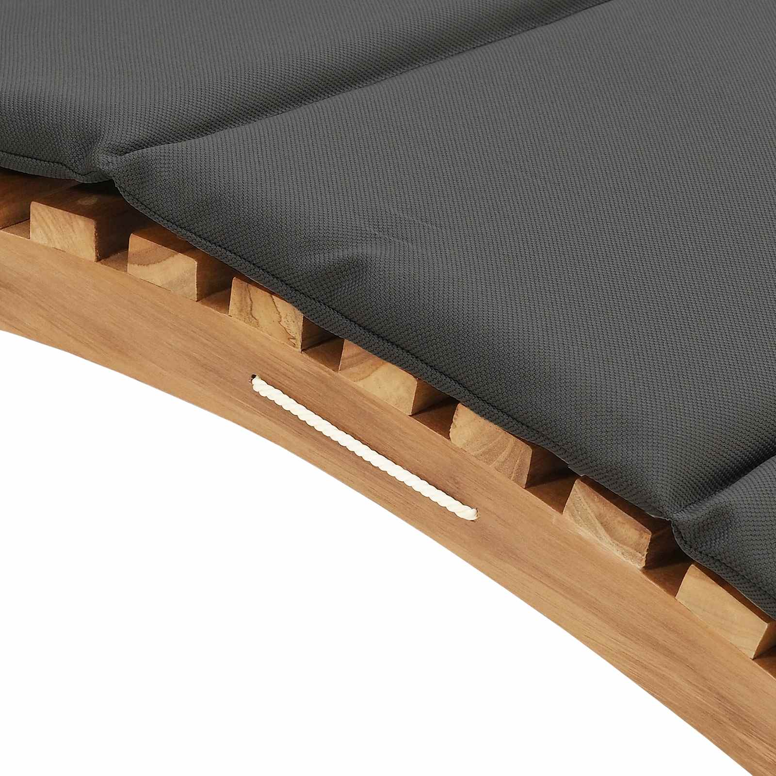 Tuininfurniture Sunlounger met kussen Bruin 198 x 55 x 58,5 cm