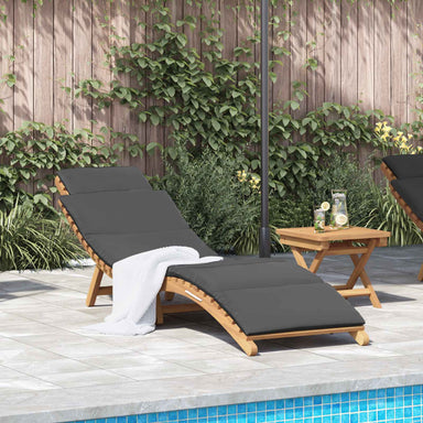 Tuininfurniture Sunlounger met kussen Bruin 198 x 55 x 58,5 cm