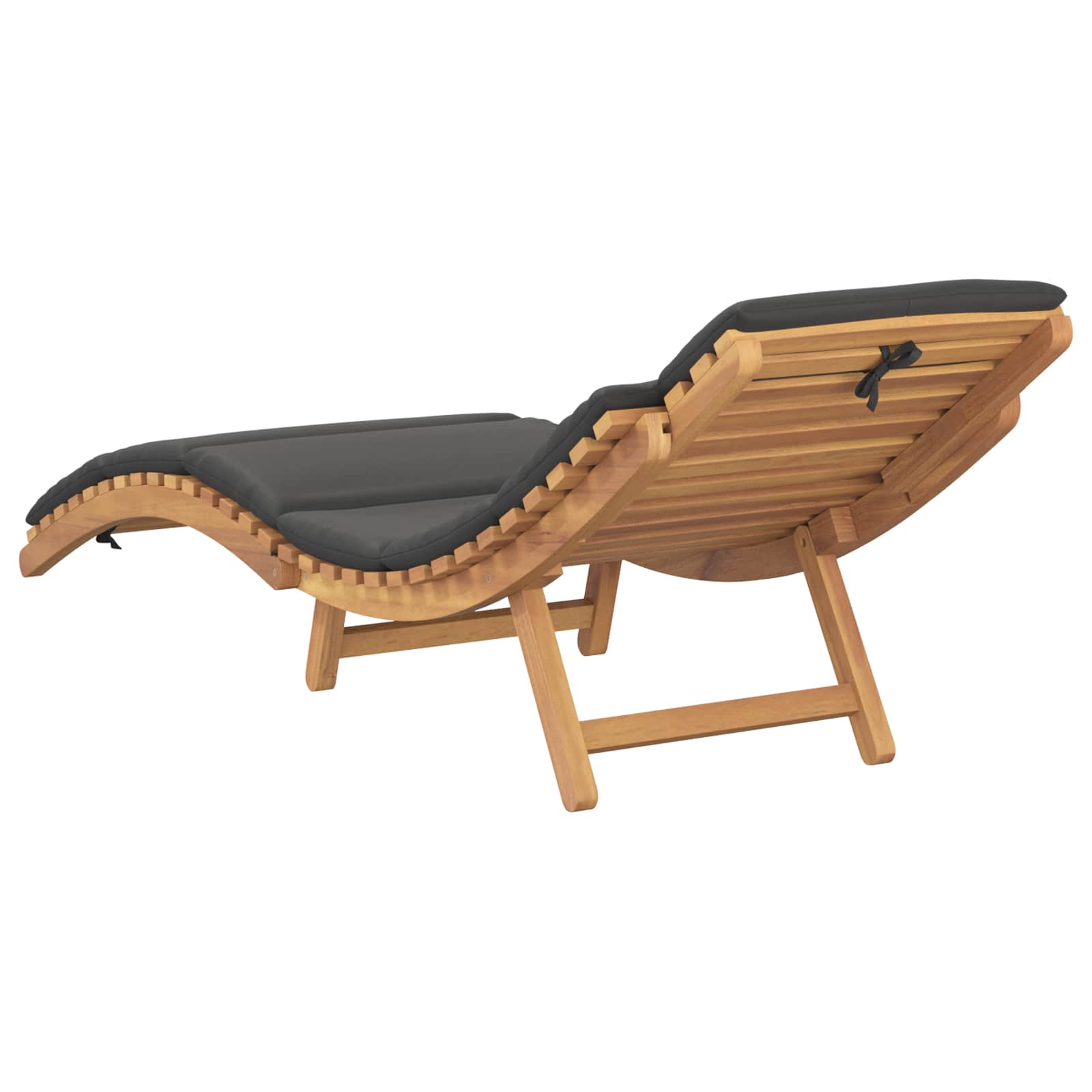 Tuininfurniture Sunlounger met kussen Bruin 198 x 55 x 58,5 cm