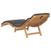 Tuininfurniture Sunlounger met kussen Bruin 198 x 55 x 58,5 cm