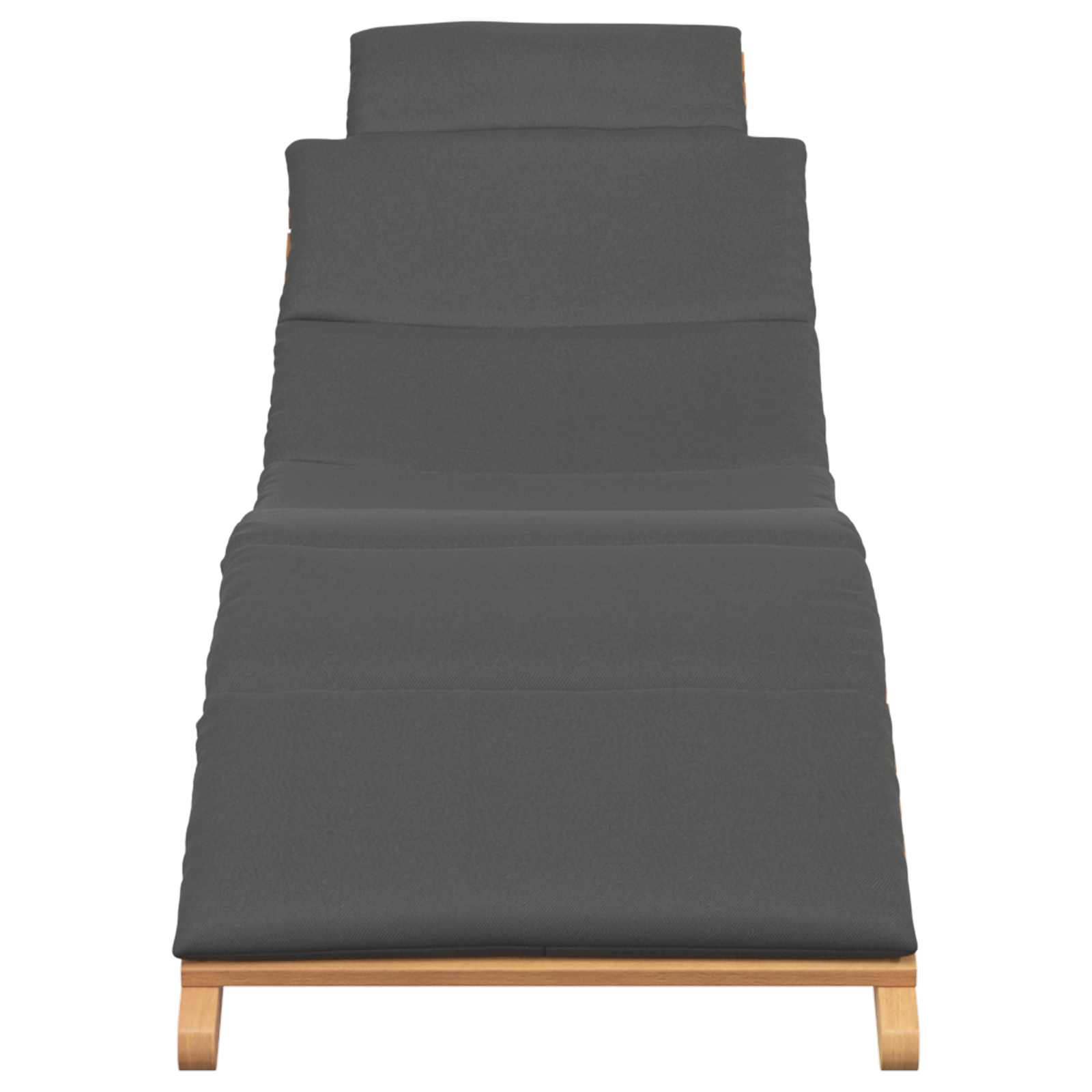 Tuininfurniture Sunlounger met kussen Bruin 198 x 55 x 58,5 cm