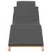 Tuininfurniture Sunlounger met kussen Bruin 198 x 55 x 58,5 cm