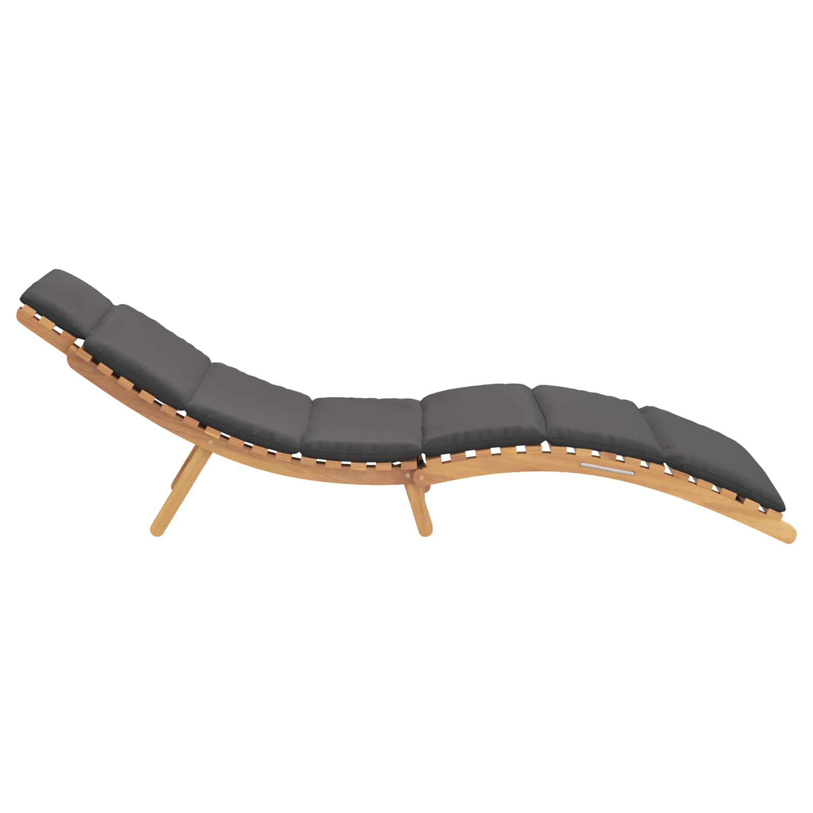 Tuininfurniture Sunlounger met kussen Bruin 198 x 55 x 58,5 cm