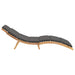 Tuininfurniture Sunlounger met kussen Bruin 198 x 55 x 58,5 cm