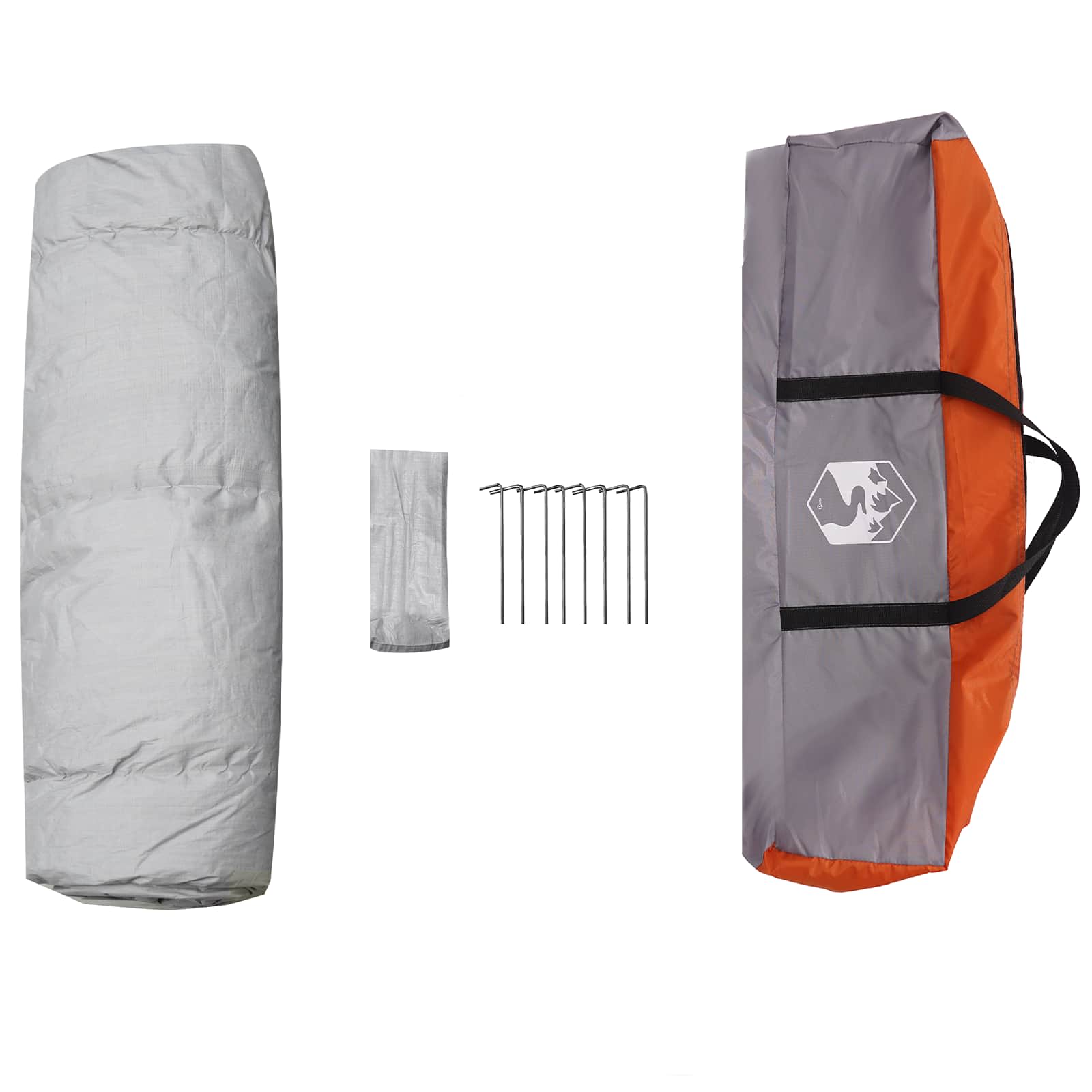 Instant Tent 2-Person Quick-Release met dak Grijs en Oranje