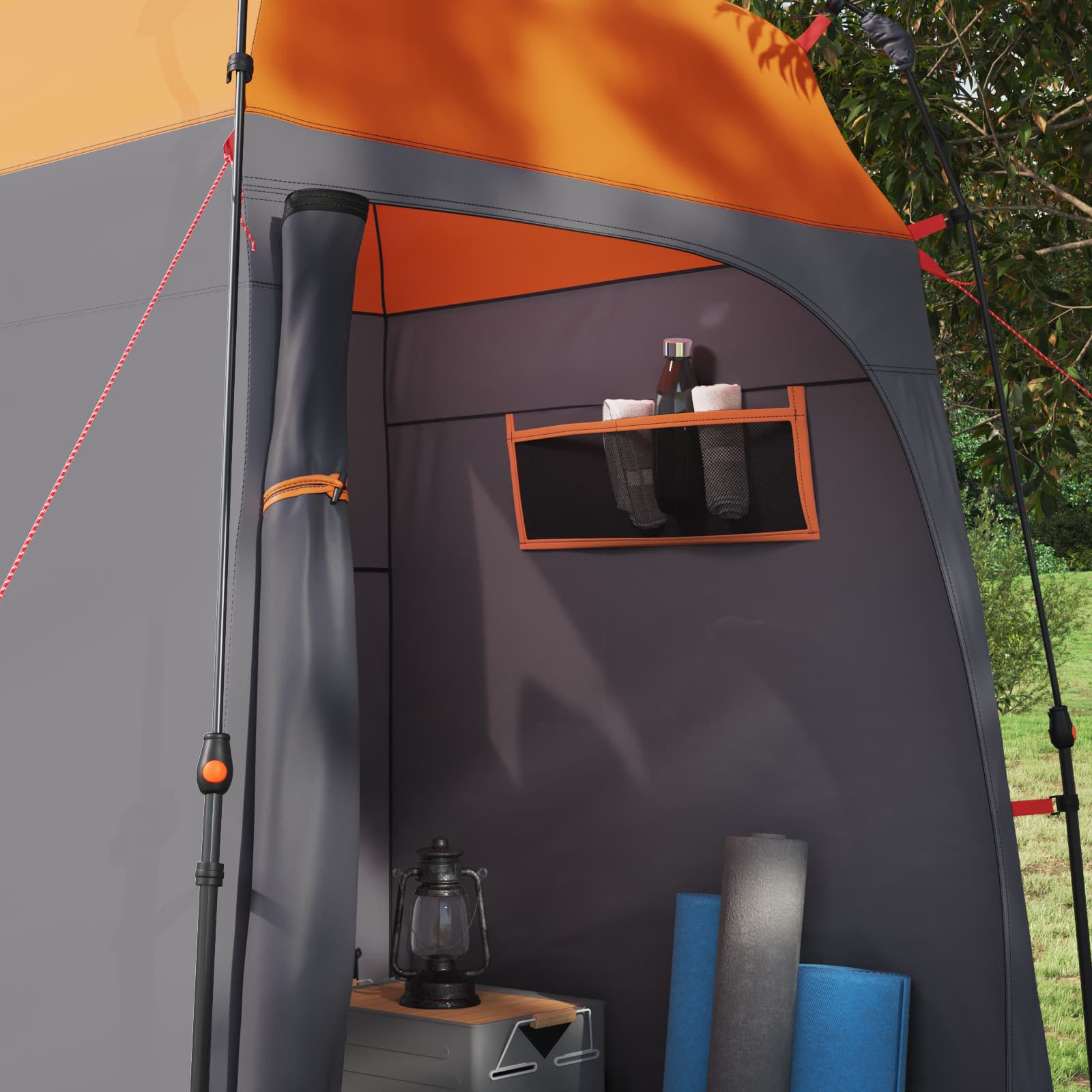 Instant Tent 2-Person Quick-Release met dak Grijs en Oranje