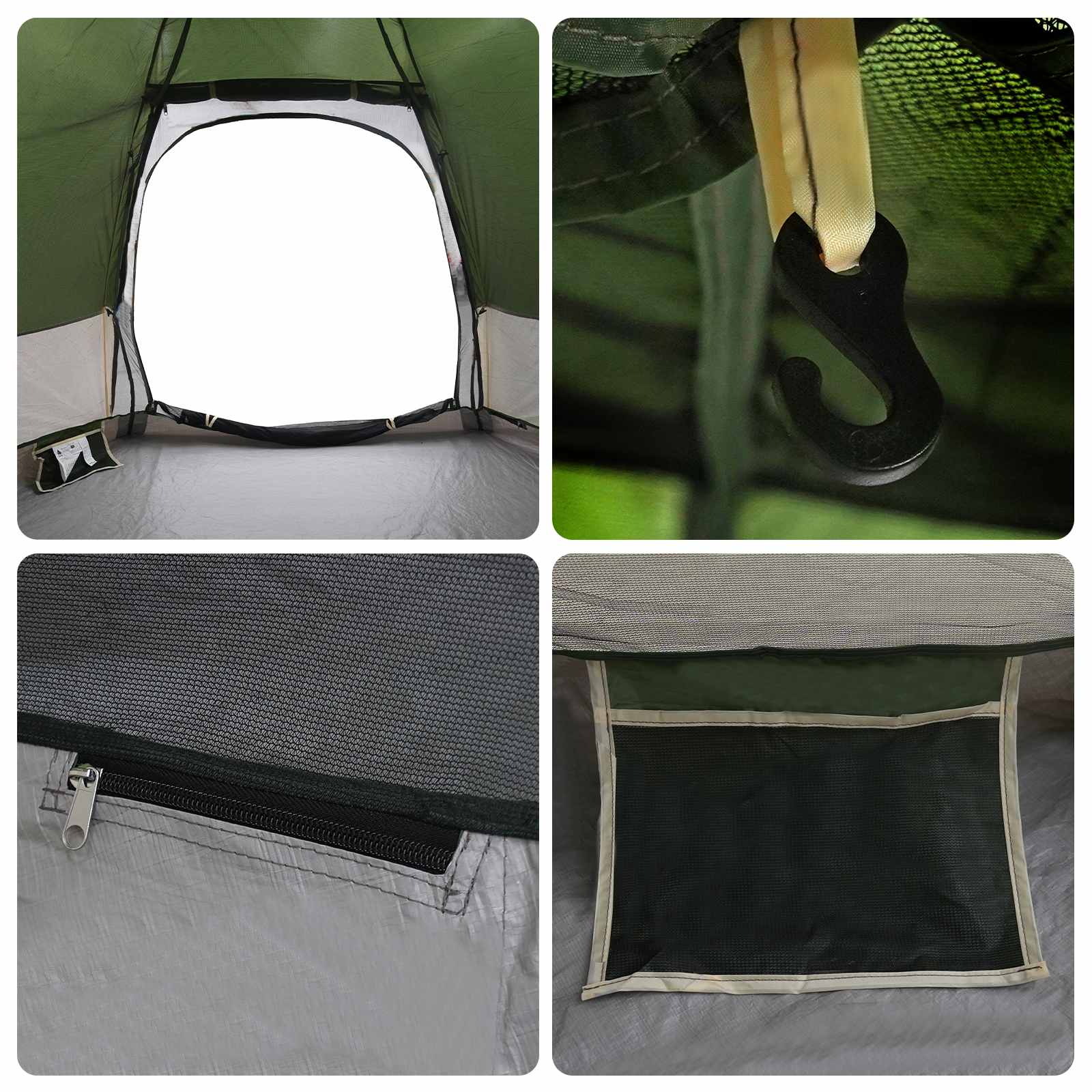 Instant tent met regenhoes voor 4 personen met snelle release