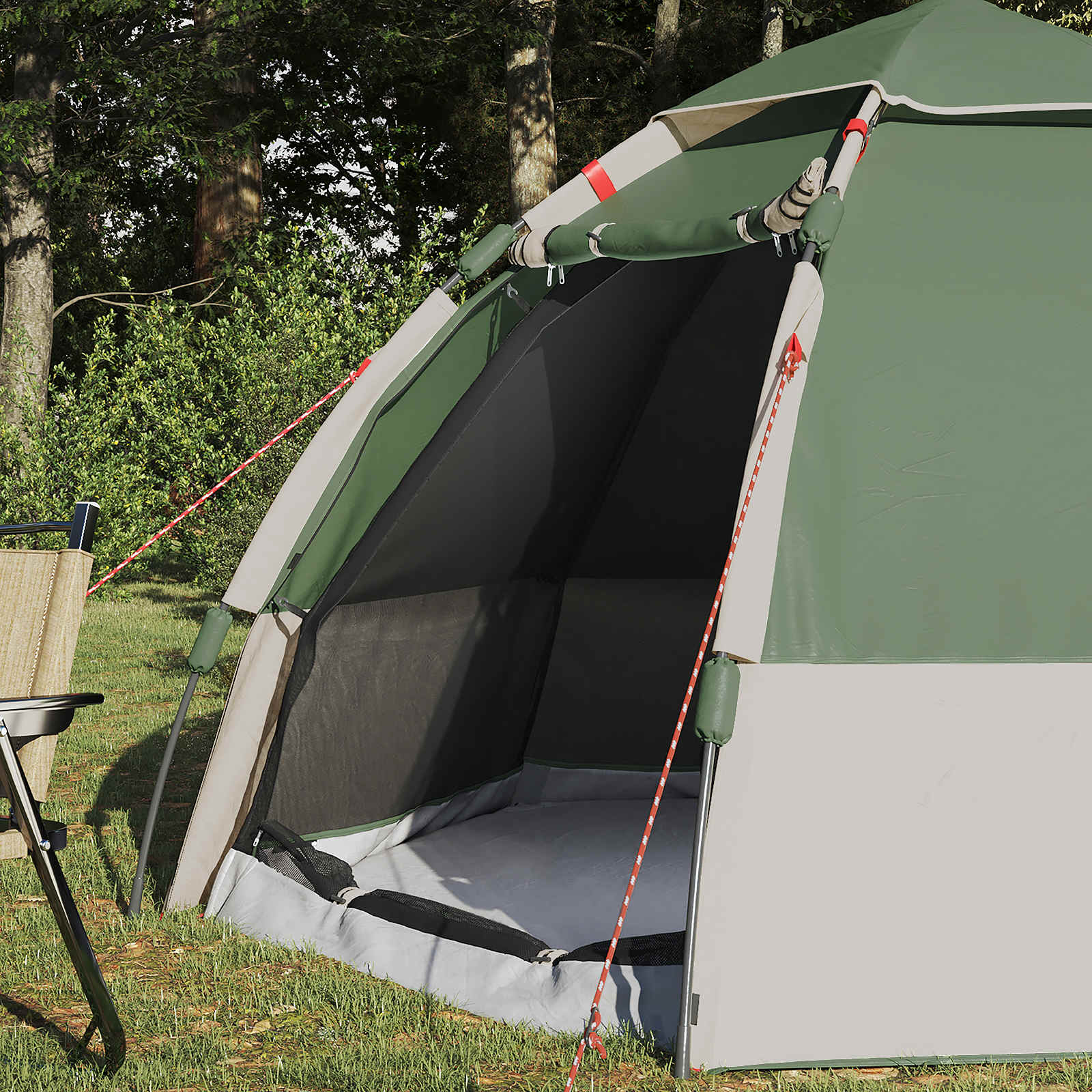 Instant tent met regenhoes voor 4 personen met snelle release