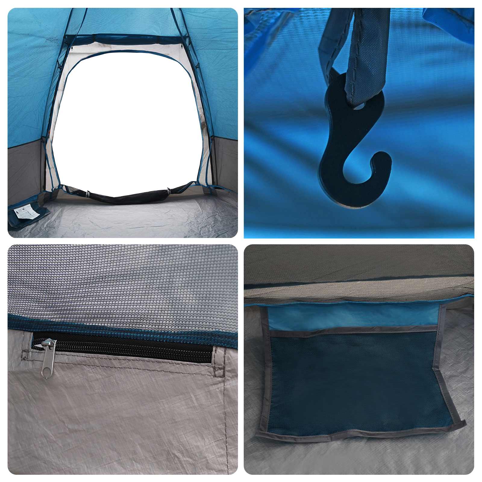 Instant tent met regenhoes voor 4 personen met snelle release