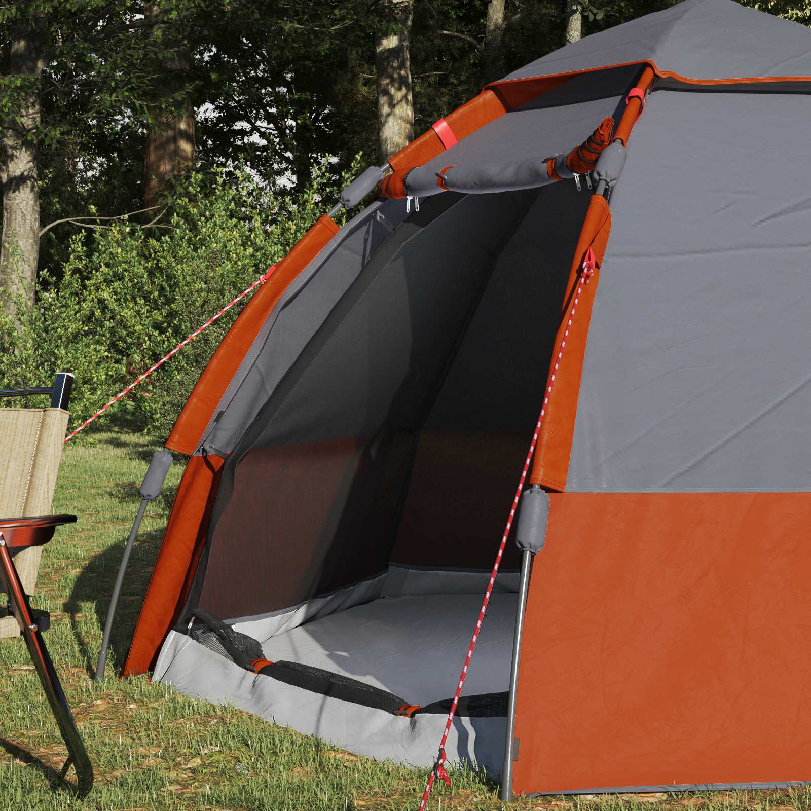 Instant tent met regenhoes voor 4 personen met snelle release