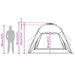 Instant Tent 4-Person Quick-Release Azure Blauw 185T Polyester azuurblauw
