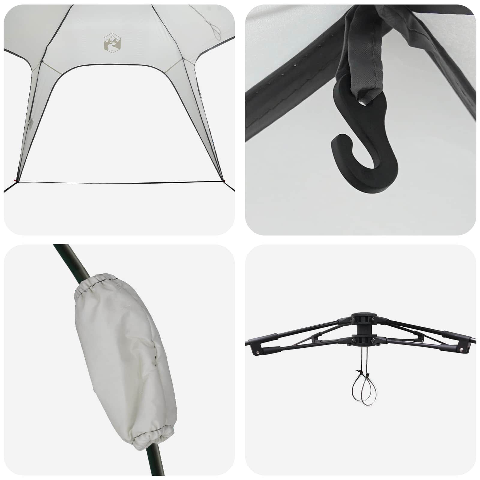 Instant Tent 4-Person Quick-Release Grijs 260 x 260 x 197 cm