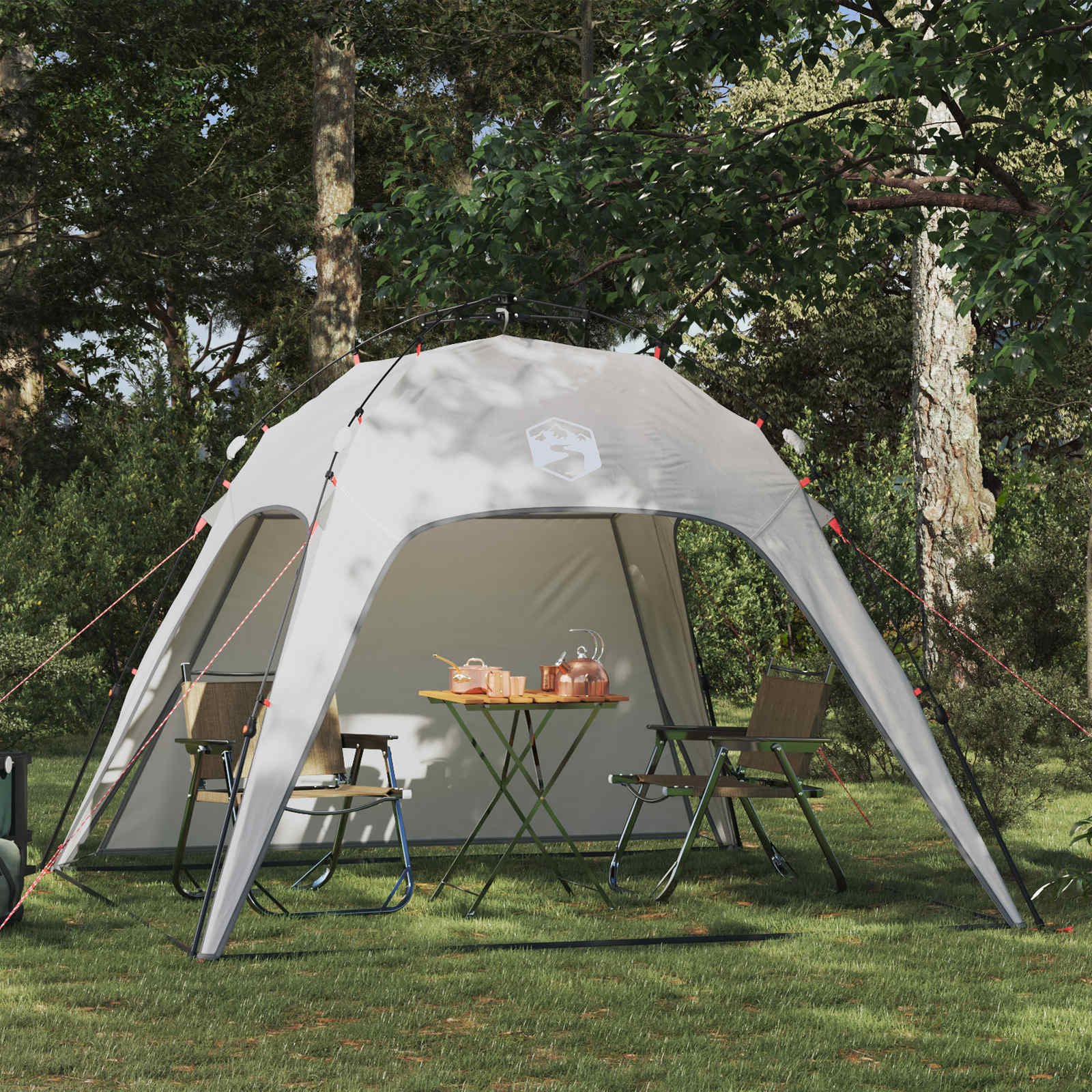 Instant Tent 4-Person Quick-Release Grijs 260 x 260 x 197 cm