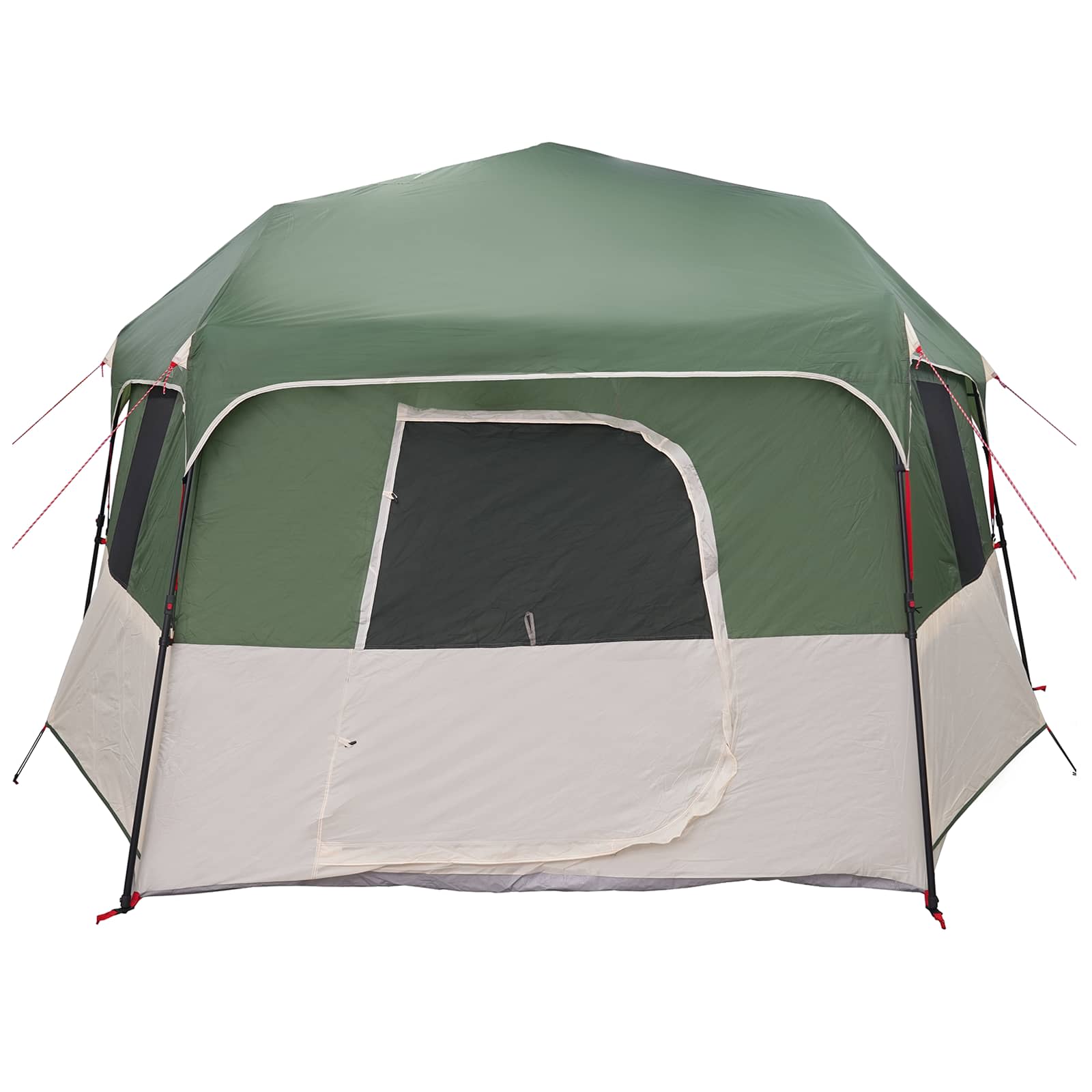 Instant tent met regenhuif voor 12 personen met snelontgrendeling