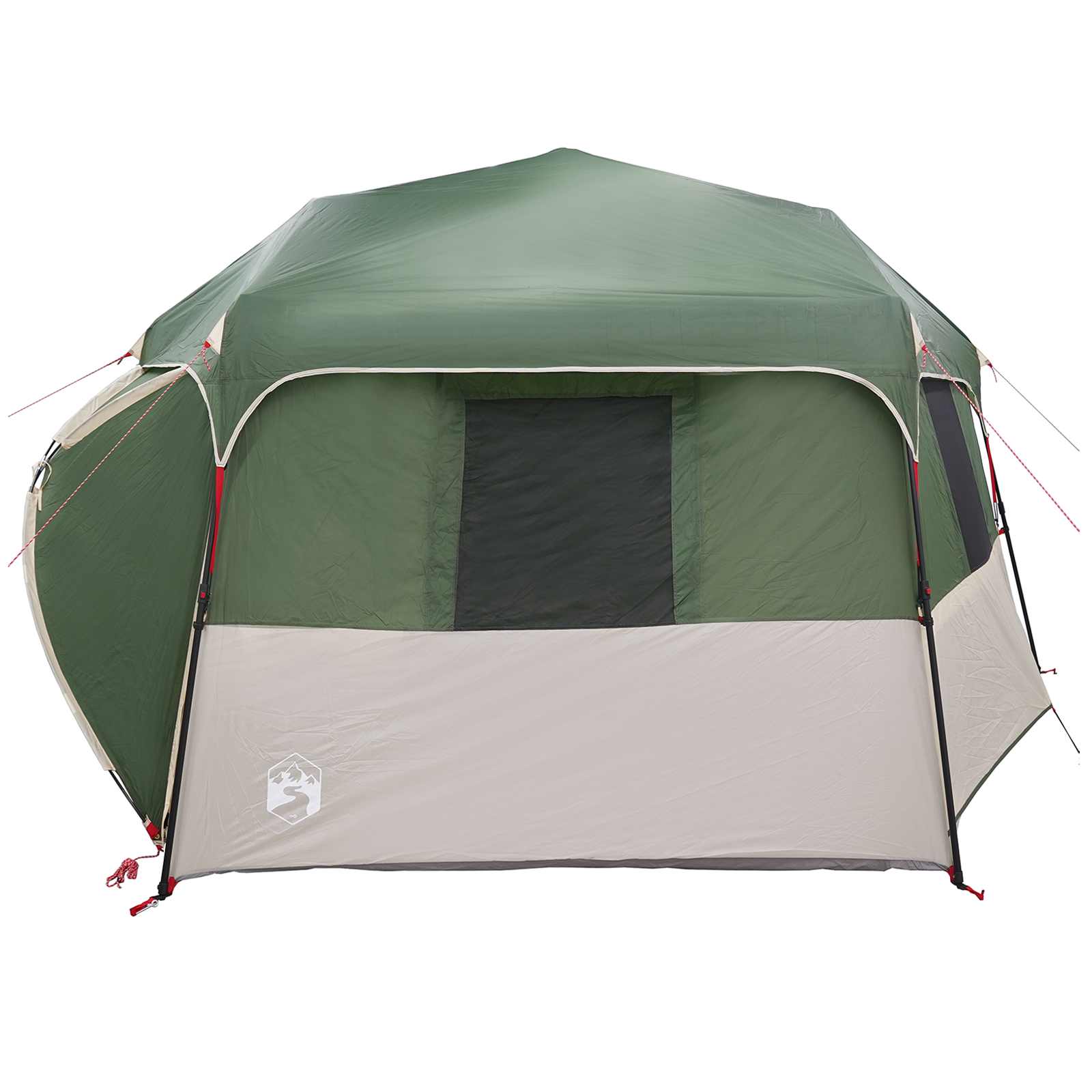 Instant tent met regenhuif voor 12 personen met snelontgrendeling
