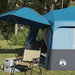 Instant tent met regenhuif voor 12 personen met snelontgrendeling
