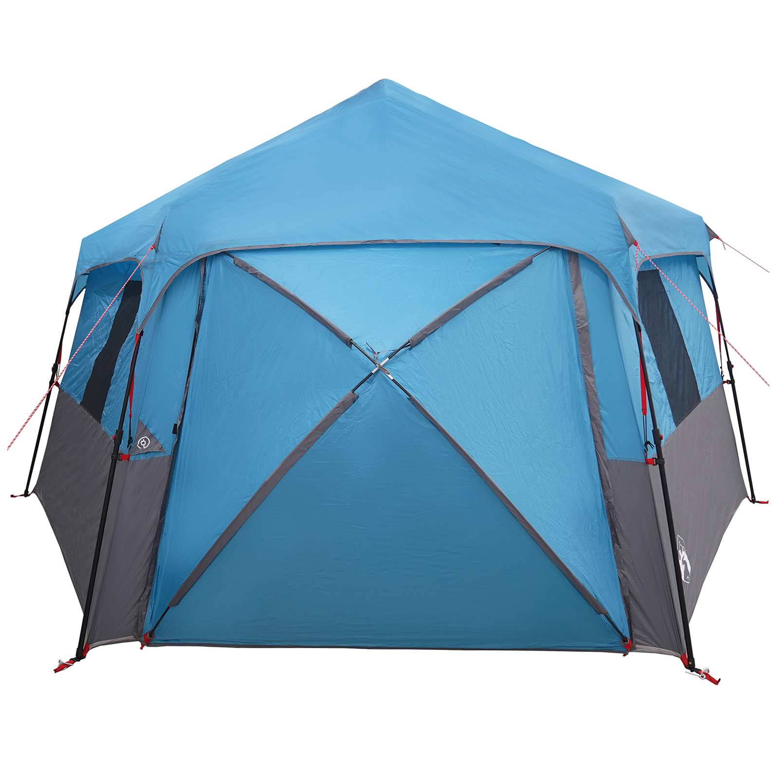 Instant tent met regenhuif voor 12 personen met snelontgrendeling