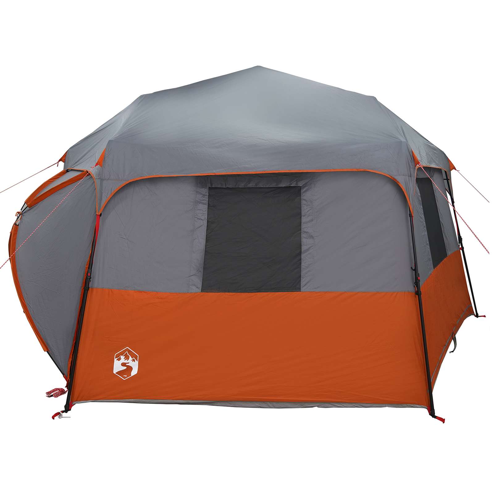 Instant tent met regenhuif voor 12 personen met snelontgrendeling