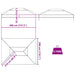 Gazebo Dekking Vervanging Doorzichtig 400 x 300 x 32 cm PVC