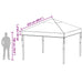 Gazebo Dekking Vervanging 300 x 300 x 26 cm Doorzichtig PVC
