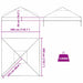 Gazebo Dekking Vervanging 300 x 300 x 26 cm Doorzichtig PVC