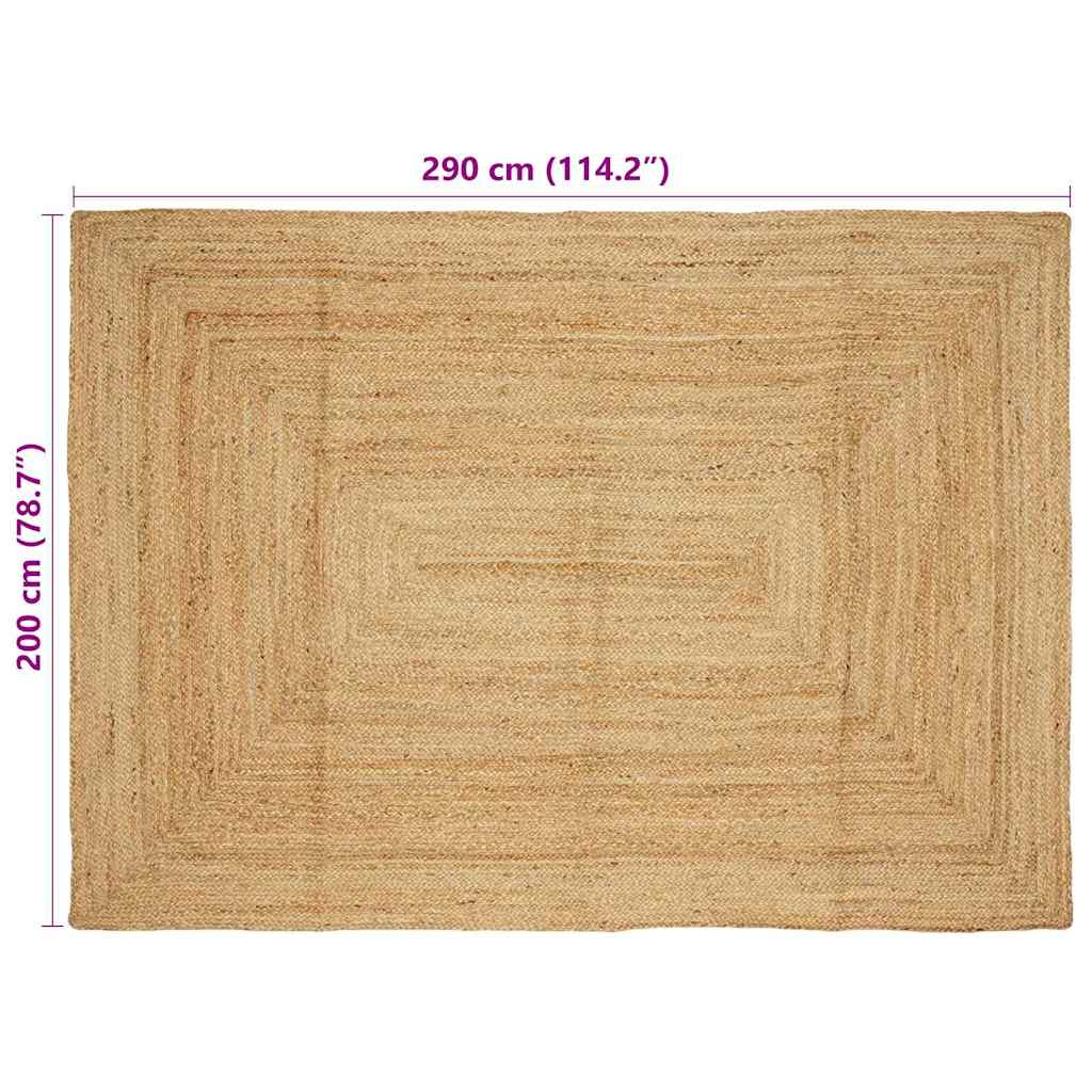 Vloerkleden Naturel 200 x 290 cm Jute