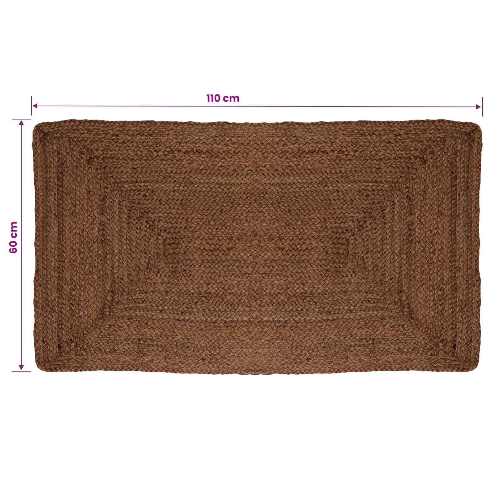 Gebied Tapijt Grijs 60 x 110 cm Jute