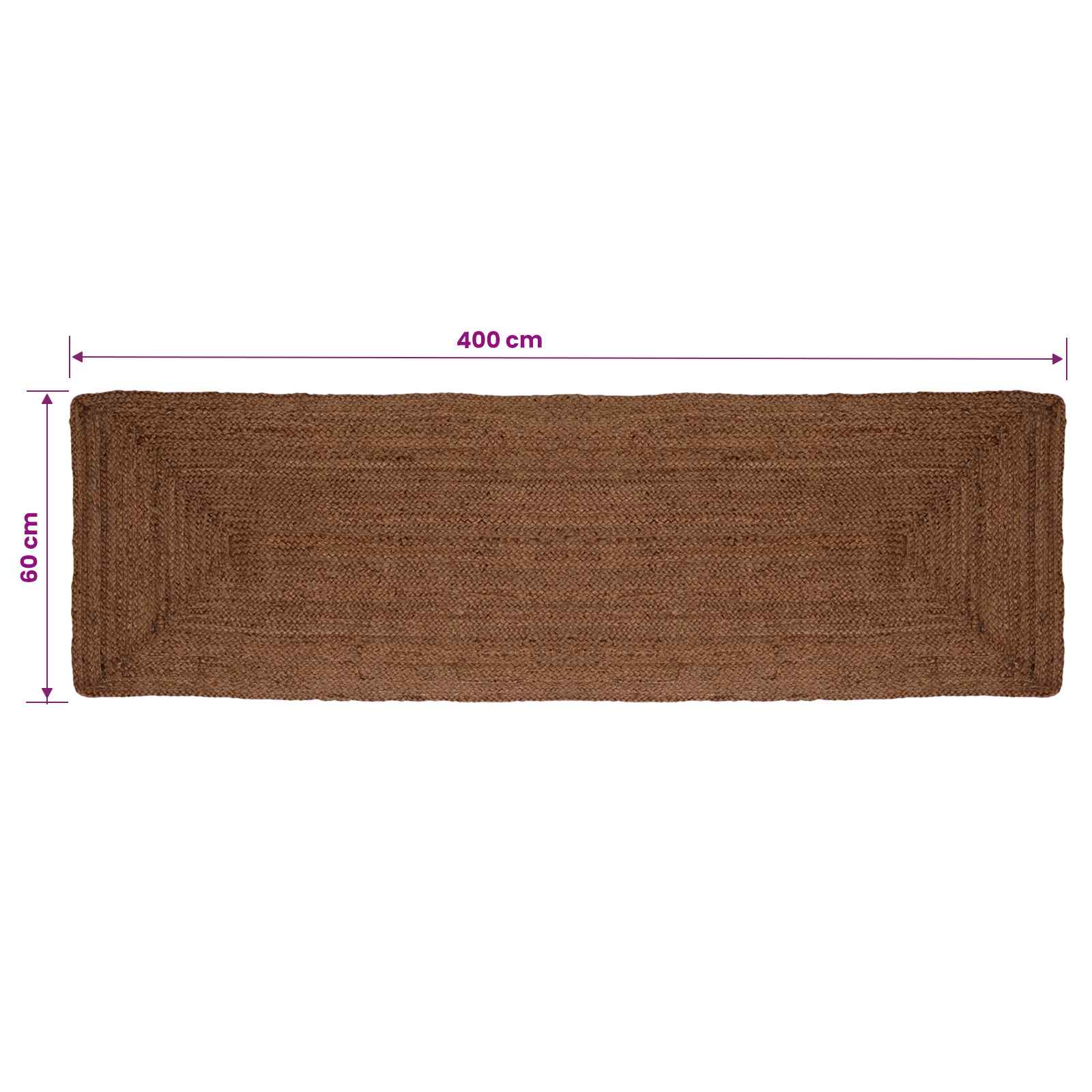 Gebied Tapijt Grijs 60 x 400 cm Jute
