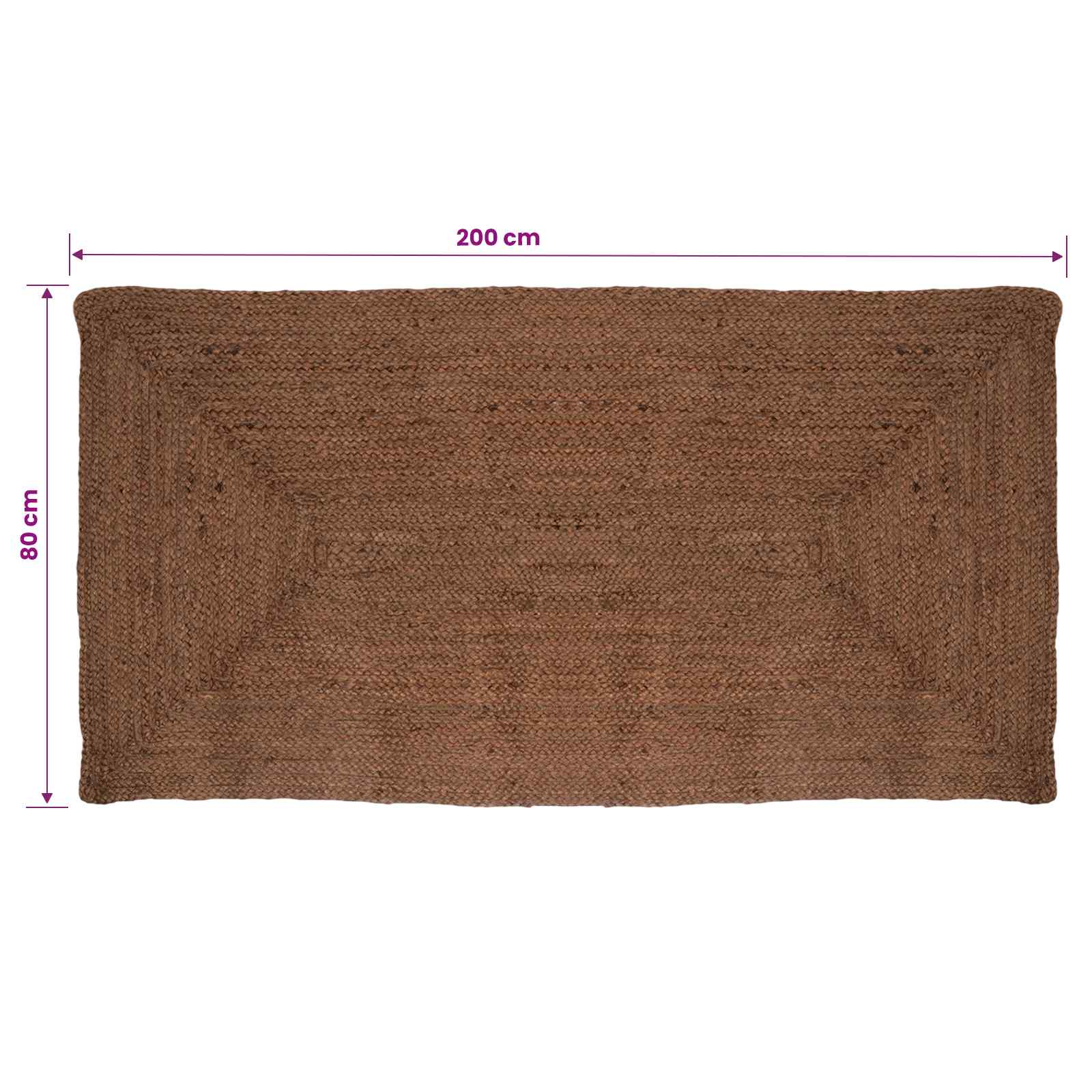 Gebied Tapijt Grijs 80 x 200 cm Jute