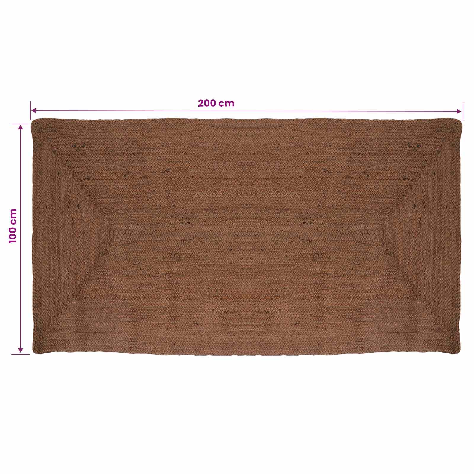Gebied Tapijt Grijs 100 x 200 cm Jute