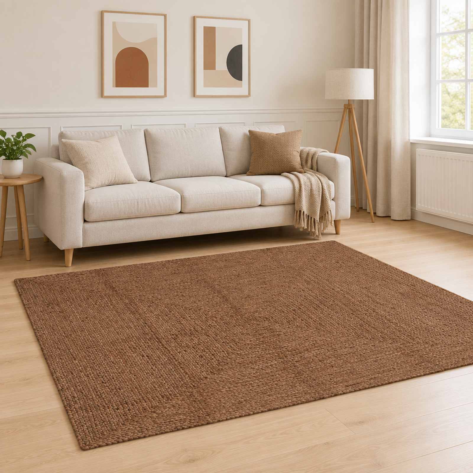 Gebied Tapijt Grijs 160 x 230 cm Jute