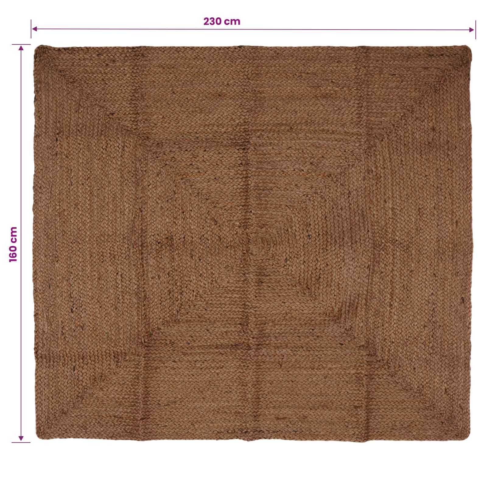 Gebied Tapijt Grijs 160 x 230 cm Jute