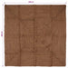 Gebied Tapijt Grijs 200 x 200 cm Jute
