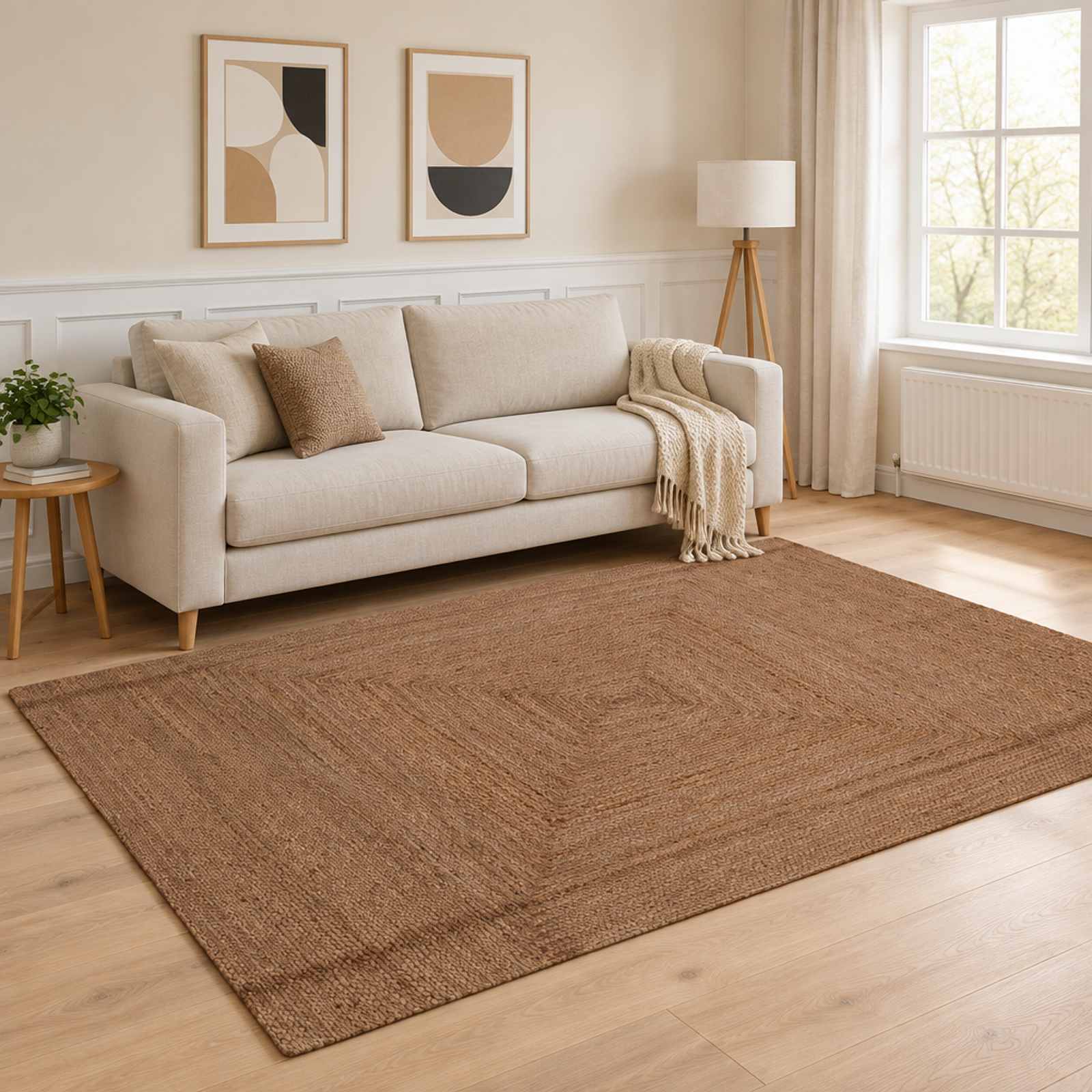 Gebied Tapijt Grijs 200 x 290 cm Jute