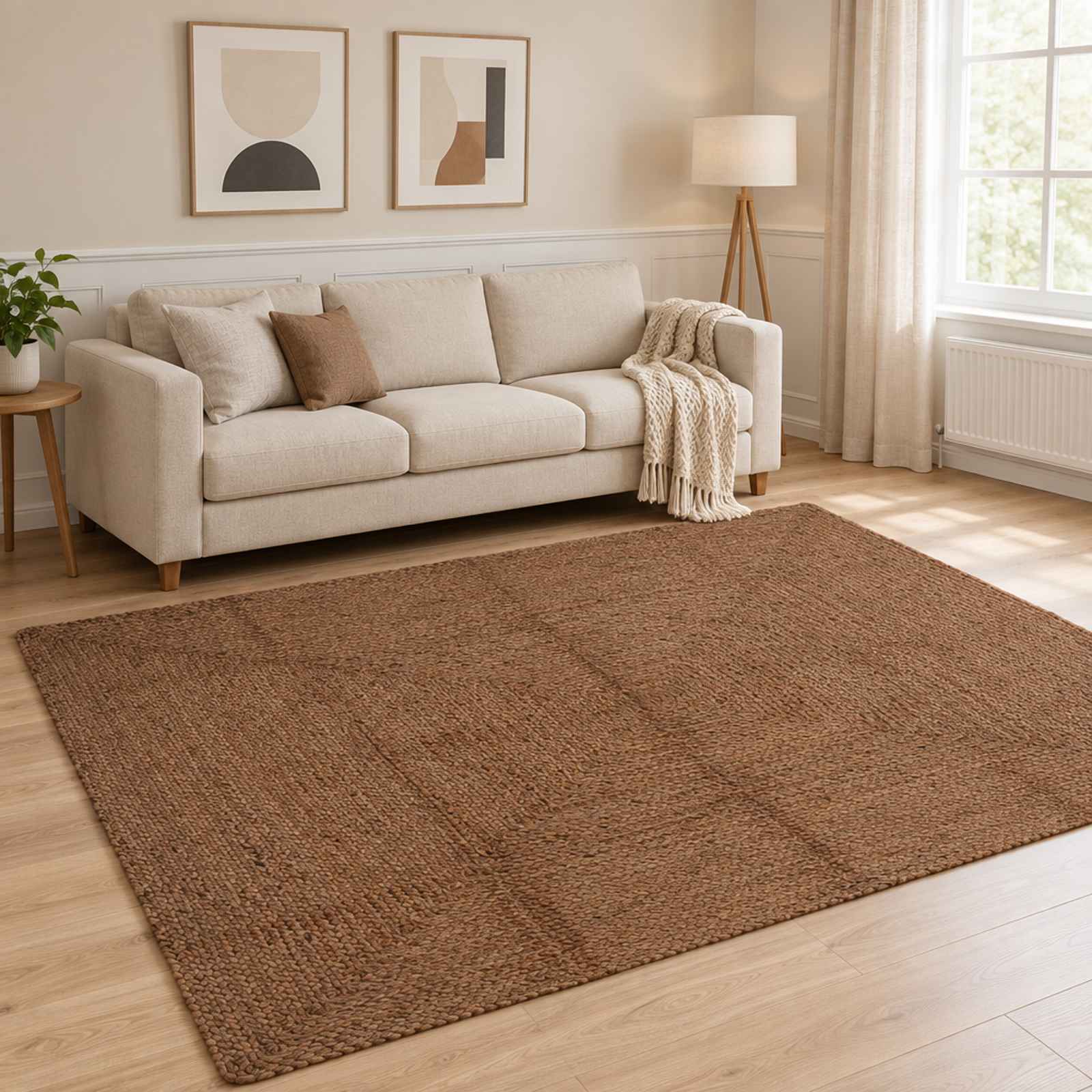Gebied Tapijt Grijs 240 x 340 cm Jute