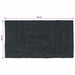 Vloerkleden Rechthoekig Donkergrijs 60 x 110 cm Jute