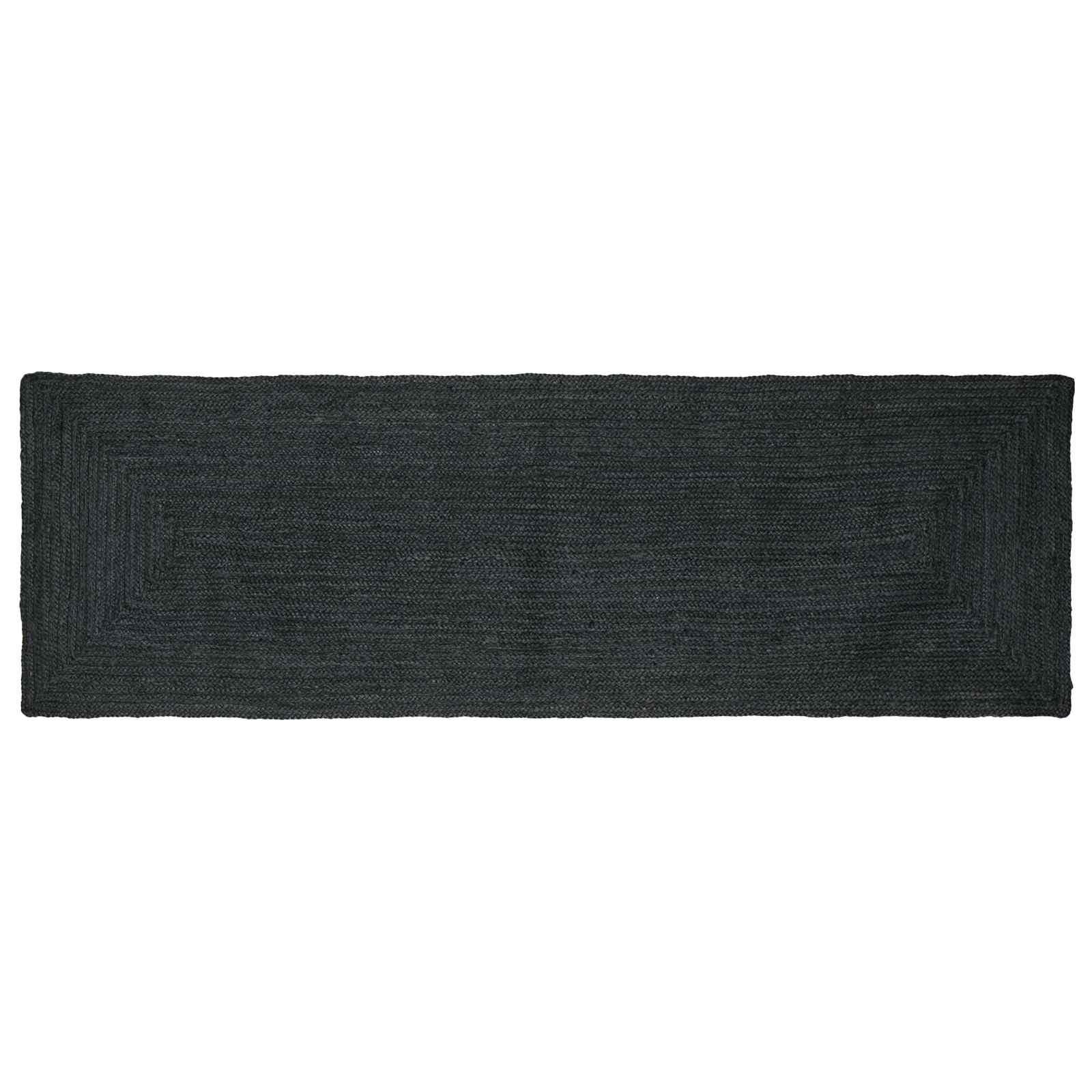 Vloerkleden Rechthoekig Donkergrijs 80 x 300 cm Jute
